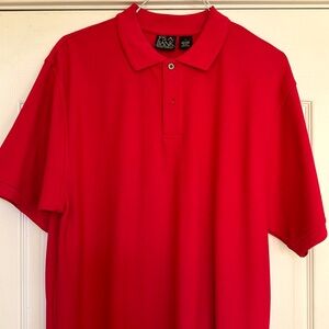 NEW JoS. A. Bank Men’s Short Sleeve Polo traveler’s collection Red Size: L